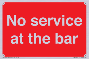 No service at the bar